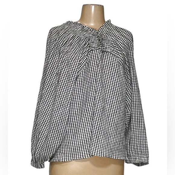 Zara Black & White Blouse - Picture 1 of 4